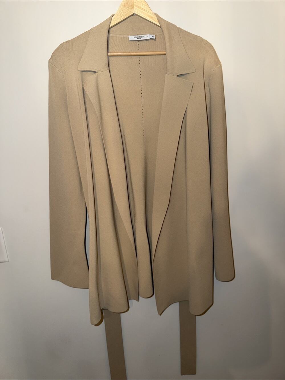 M.M. LaFleur Merritt Wrap Jardigan Wrap Cardigan Size XL Quiet Luxury Khaki